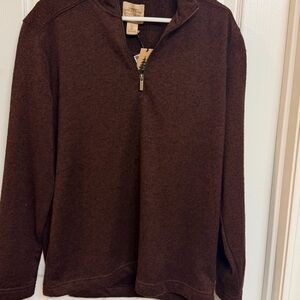 Telluride Clothing Men's Burgundy Zip-Up Sweater